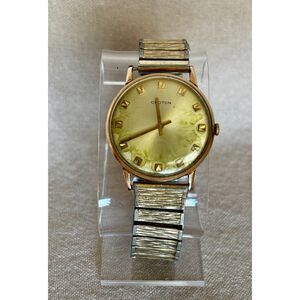 Vintage Swiss Croton 1960s manual wind gold-tone 17j men's watch, runs